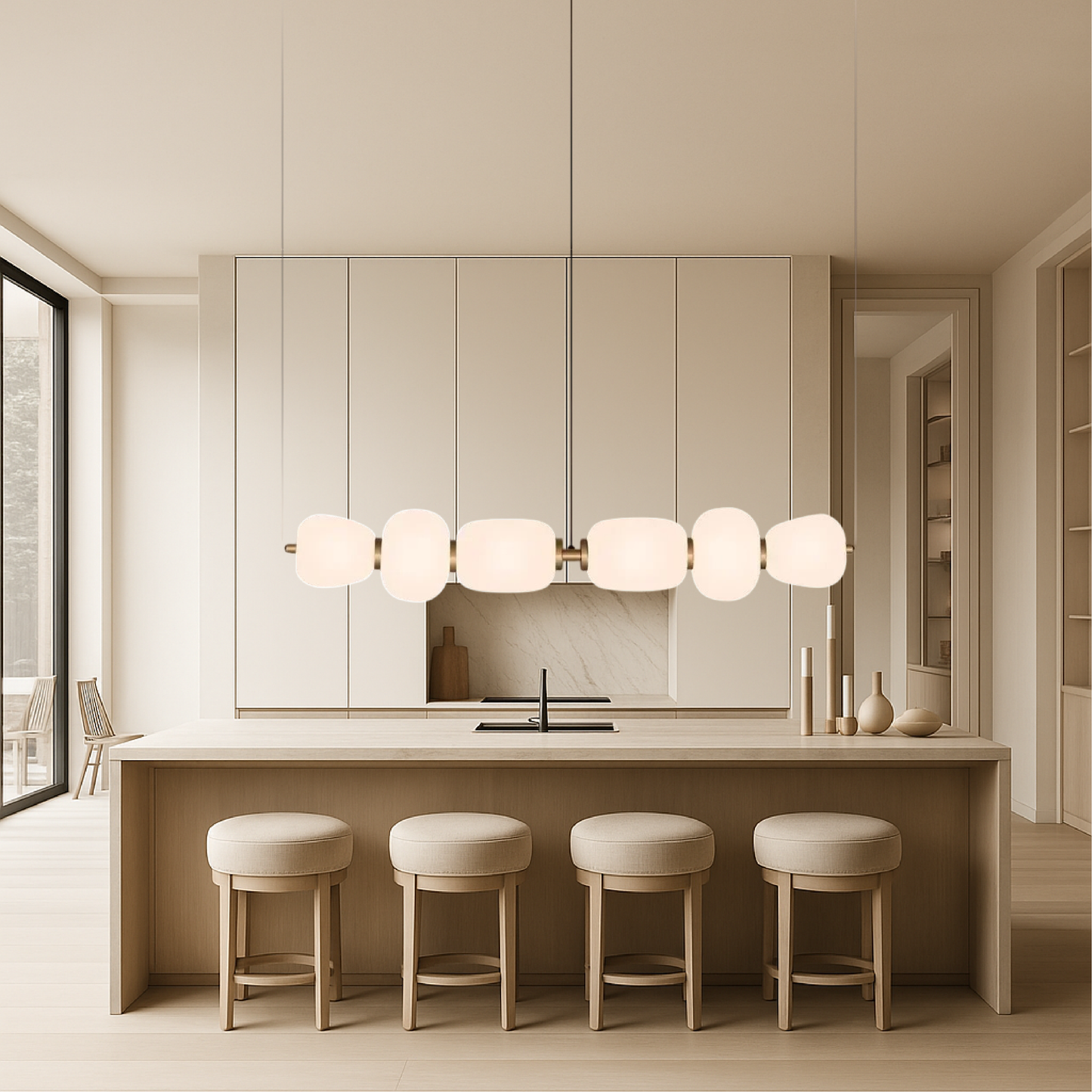 Pendelleuchte Weiß Minimalistisch | LED | Modern | Küche & Essbereich