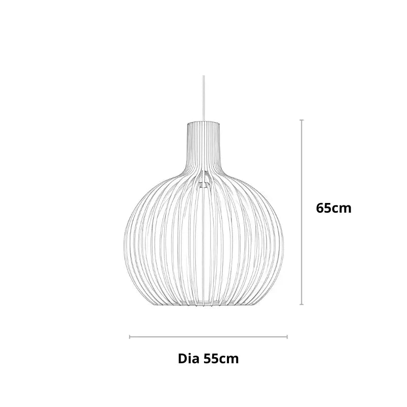 Pendelleuchte | Holz | Ø35 cm / 45 cm / 55 cm | Wohnzimmer & Esszimmer