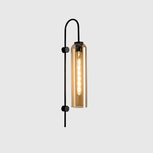 Glas-Wandleuchte Modern | E27 LED | Glas & Eisen | Designerstil