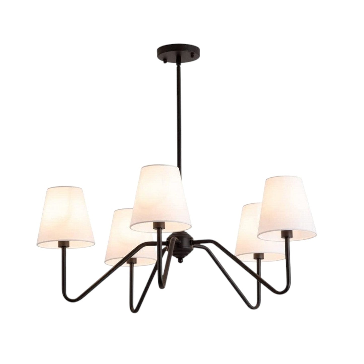 Seiden-Kronleuchter Schlafzimmer | E14 LED | Diffuses Warmlicht | Elegantes Design