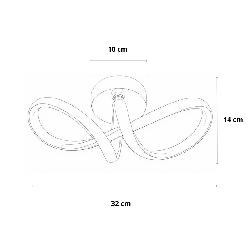 LED-Deckenleuchte | Modern | Schwarz & Gold | Warmweiß/Kaltweiß