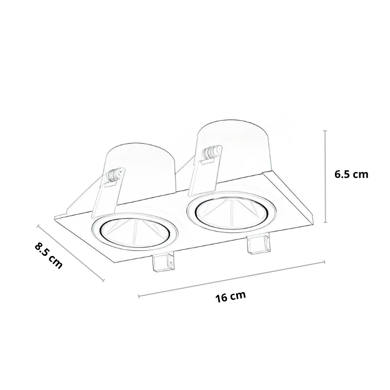 LED-Deckenstrahler | Schwarz & Weiß | Dimmbar | Wohnzimmer & Flur