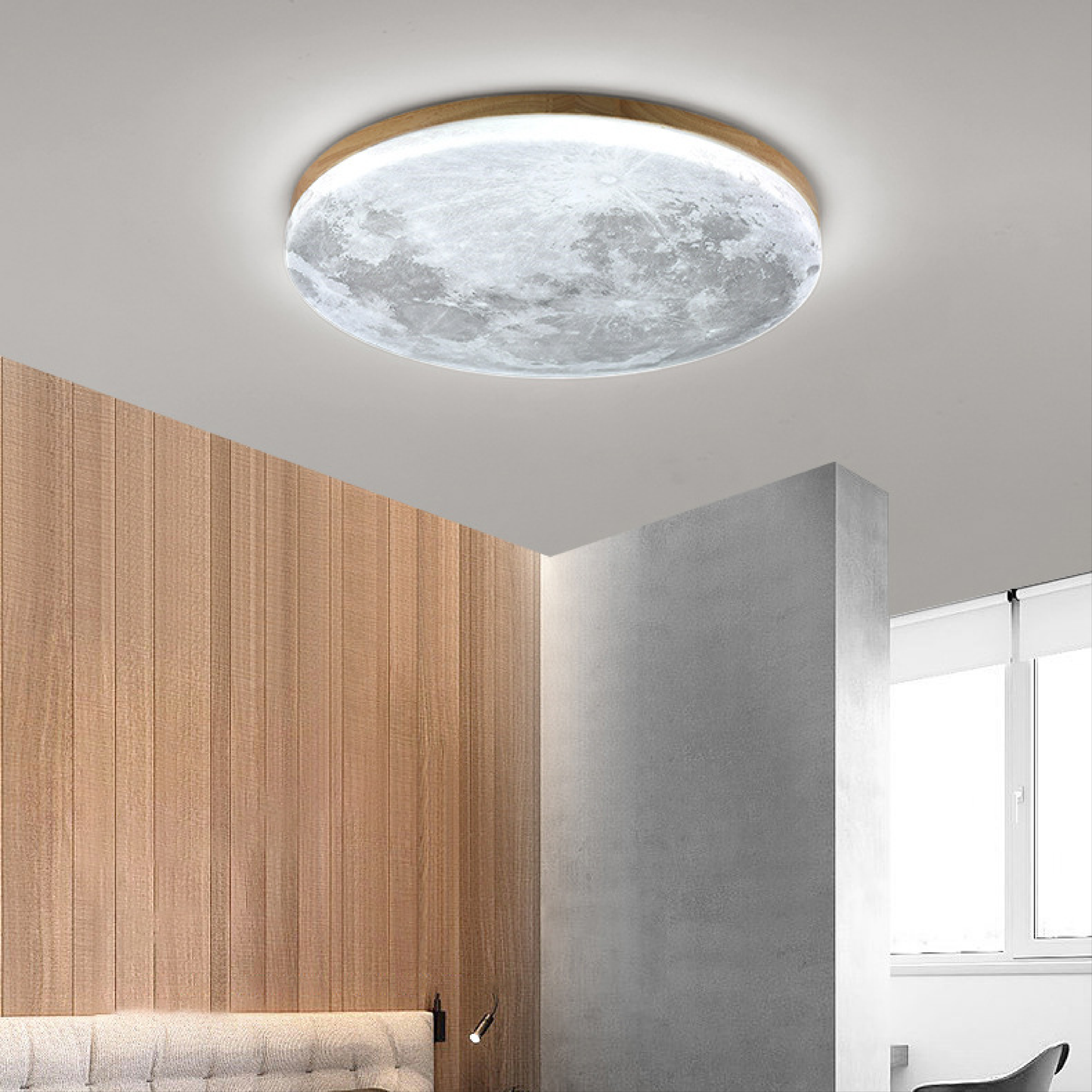 LED Deckenleuchte Mond | Dimmbar | Modern | Rund