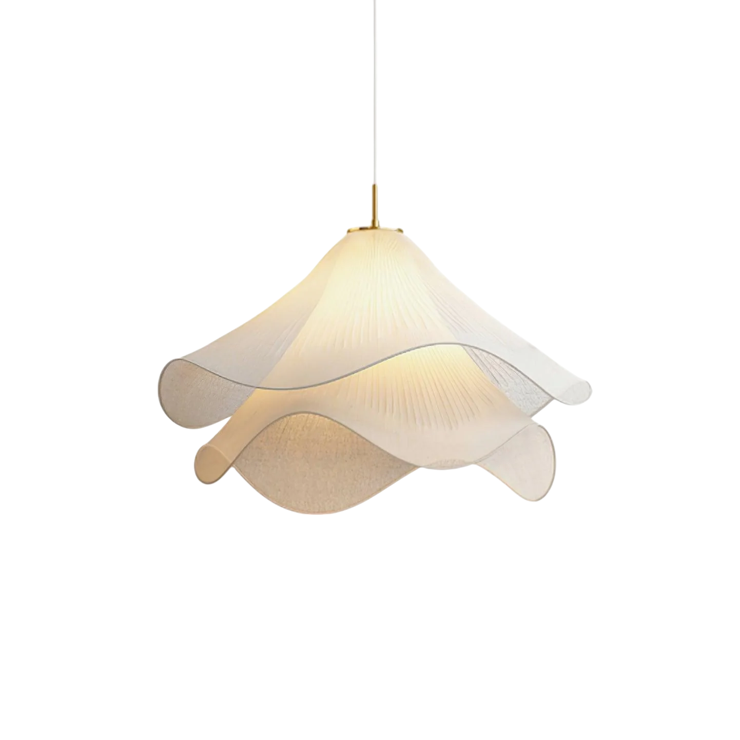Pendelleuchte Stoff Blütenform | E27 | Warmweiß | Modern