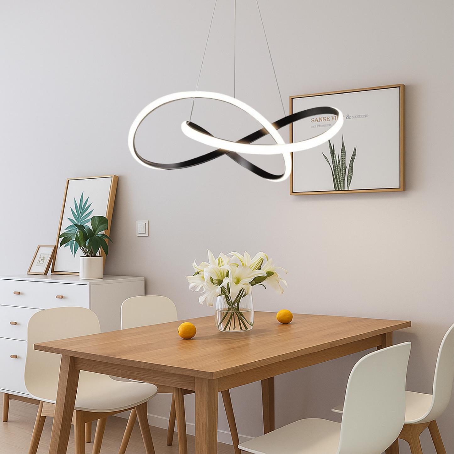 LED-Kronleuchter Modern | Acryl & Metall | Fernbedienung | 50–60 cm
