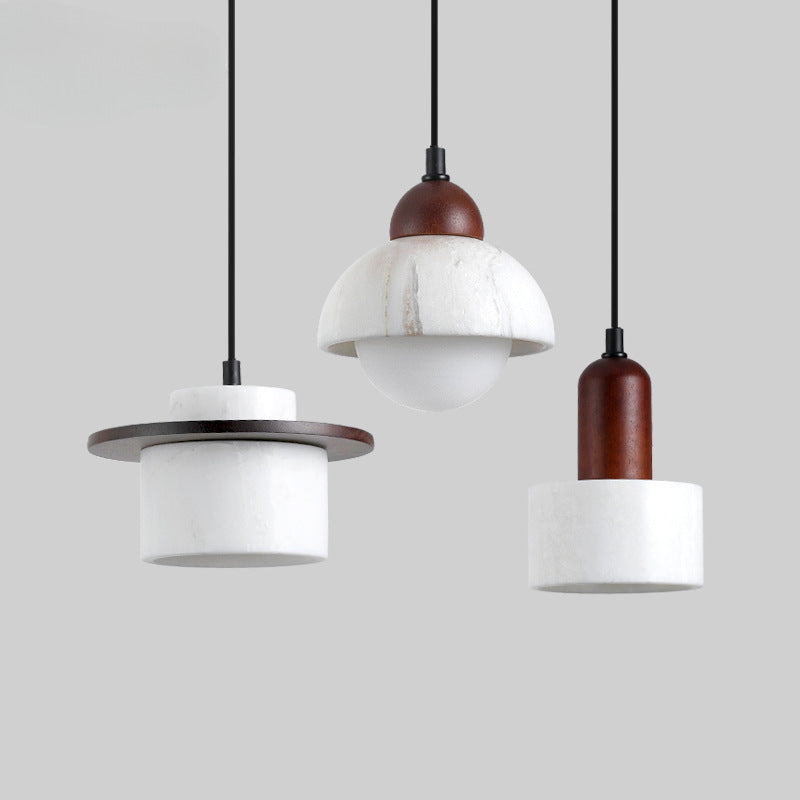 Pendelleuchte Alabaster Holz | LED | Warmweiß | Modern