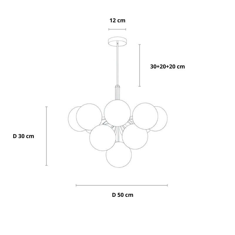 Pendelleuchte | Glasbollen | 5- oder 13-flammig | Modern & Vielseitig