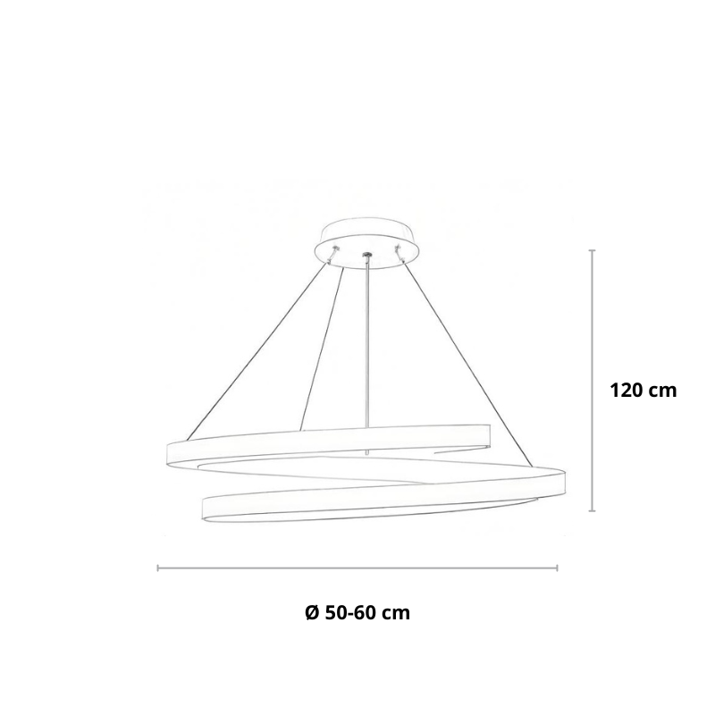 Moderne Pendelleuchte | Dimmbar per Fernbedienung | Wohnzimmer & Esszimmer