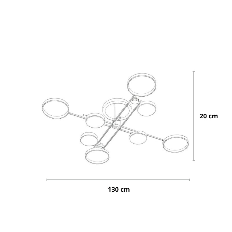 LED-Deckenleuchte | Design-Ringe | Modern & Dimmbar | Wohnzimmer & Esszimmer