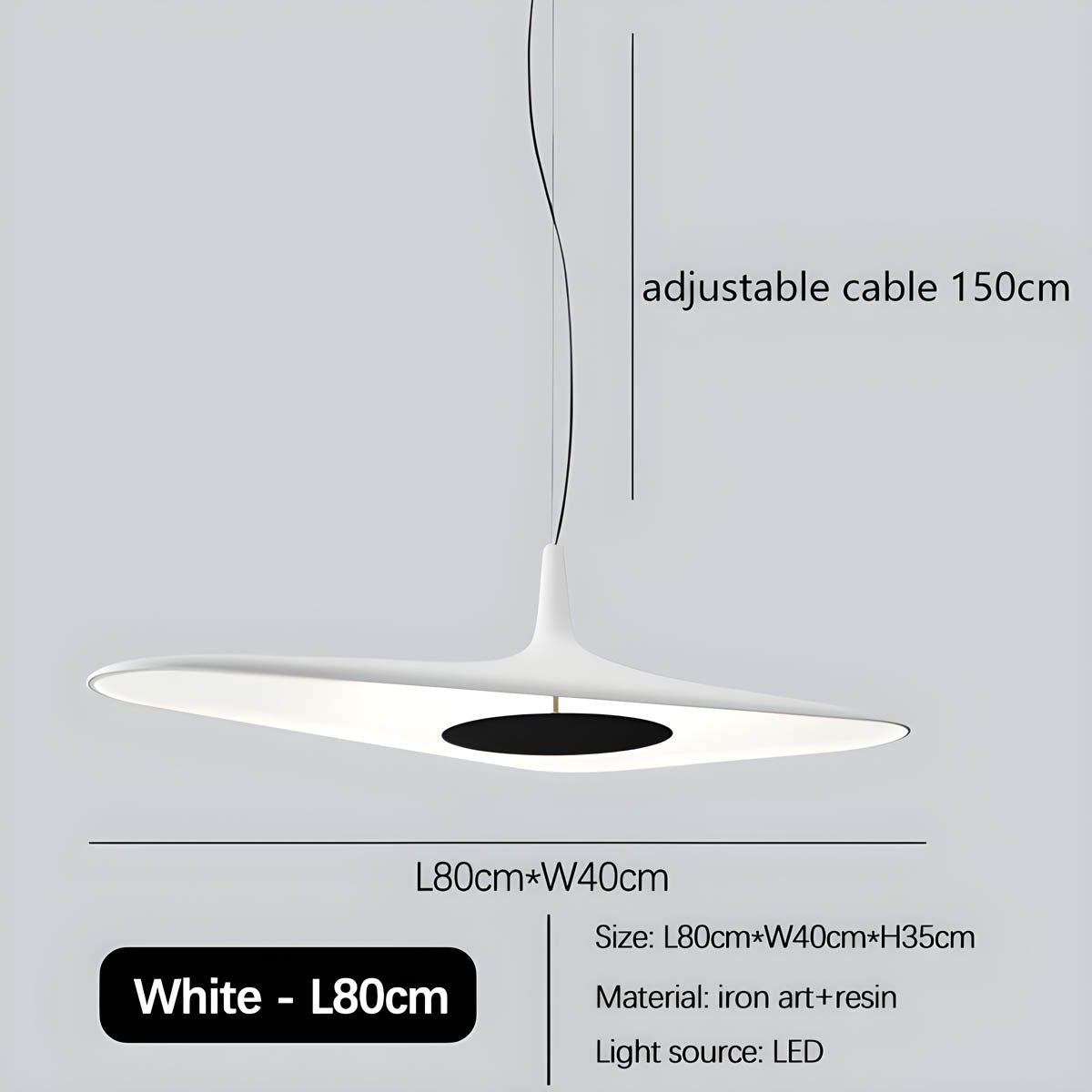 Designer-Pendelleuchte Resin | LED | Höhenverstellbar | Modern