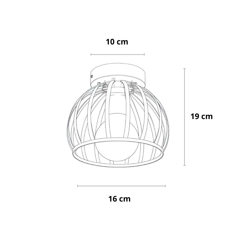 Industrial-Deckenleuchte | Gold | E27 | Wohnzimmer & Flur