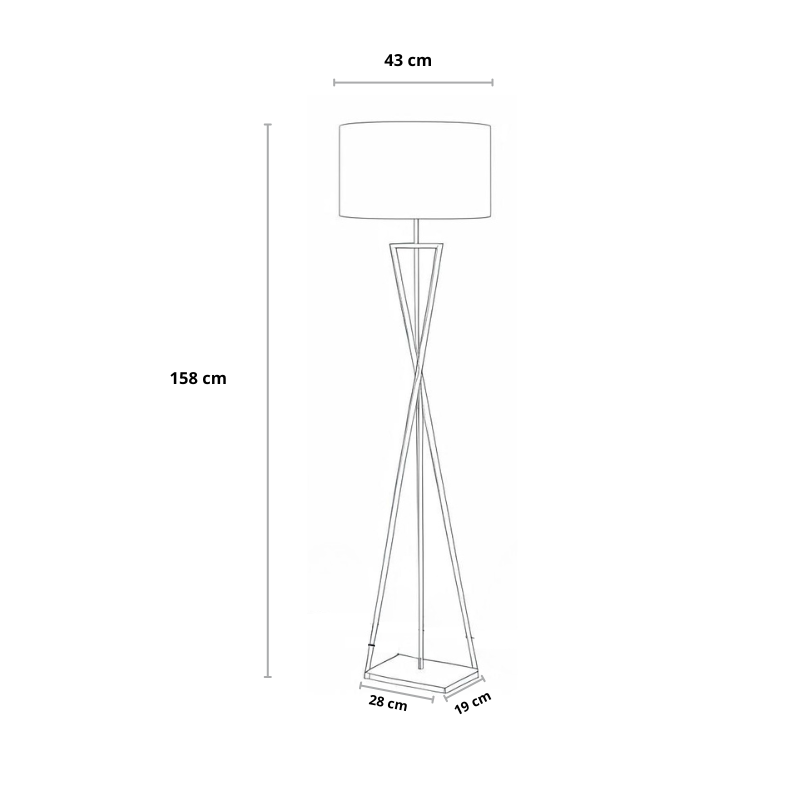 Stehlampe | Schwarz & Gold | Dimmbar | Modernes Lichtdesign