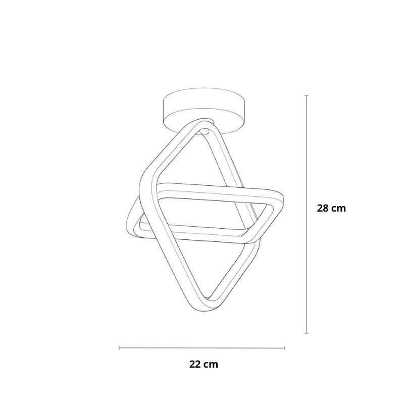 LED-Deckenleuchte | Modern | Schwarz oder Weiß | Flach & Energiesparend