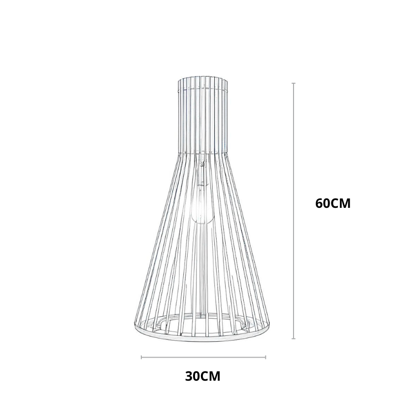 Wandleuchte | Holz & Schwarz/Weiß | Warmes Licht | Wohnzimmer & Flur