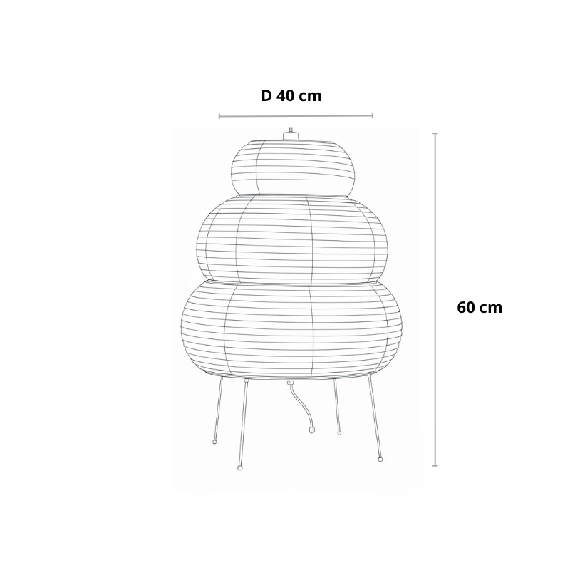Stehlampe | Japanisch | Reispapier & Holz | Wohnzimmer & Schlafzimmer