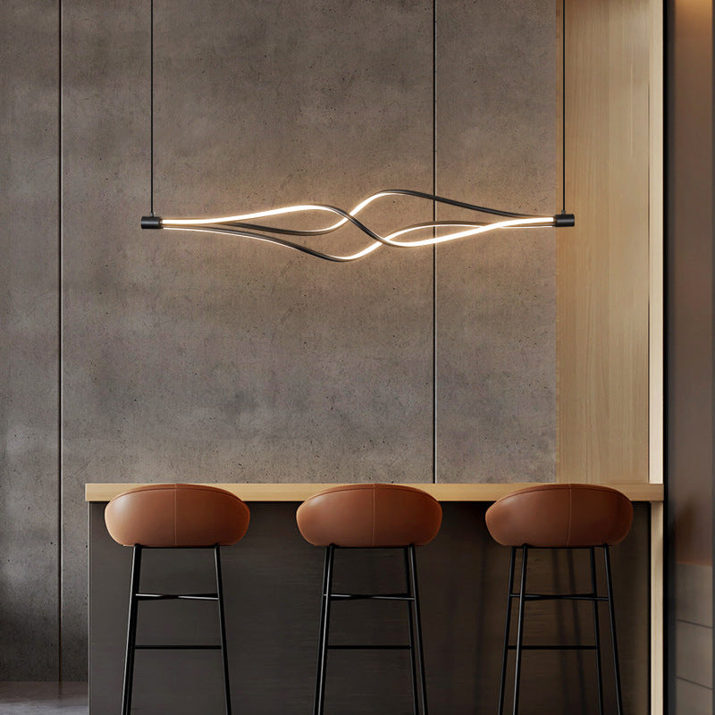 Pendelleuchte Linear Schwarz | LED | Warmweiß | Modern