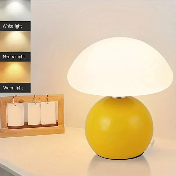 LED-Tischlampe Rund | Keramik | 3 Lichtfarben | Modern