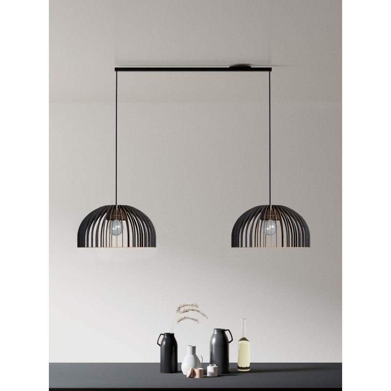 LED‑Pendelleuchte Duo | Holz & Flexible Lightswing‑Schiene | Esszimmer & Wohnzimmer