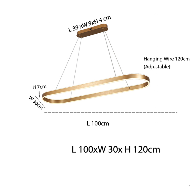 Küchen-Luster | Roségold Finish | LED-Licht | Modern & Elegant