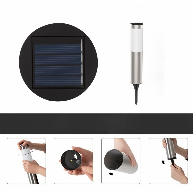Solar-Gartenleuchte Stehlampe | LED | IP44 Wetterfest | Wegebeleuchtung