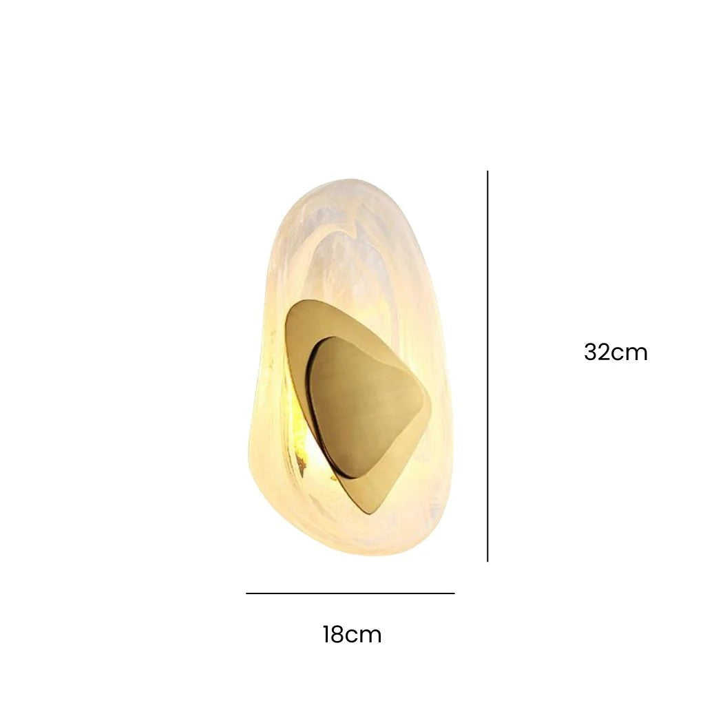 Kristallglas-Wandleuchte mit „Fluid Design“ | Elegantes Nordic-Up-Downlicht | E27-Sockel