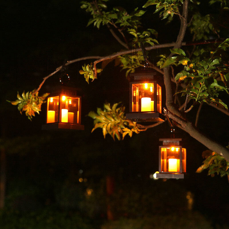 Solar-Hängelaterne Vintage | LED Kerzenlicht | IP44 | Garten & Terrasse