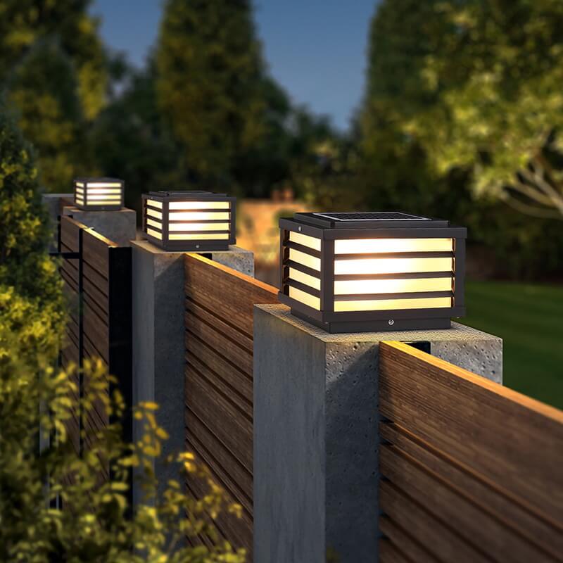 Außen-Wandleuchte Quadratisch | Solar/Hardwired | Fernbedienung | LED