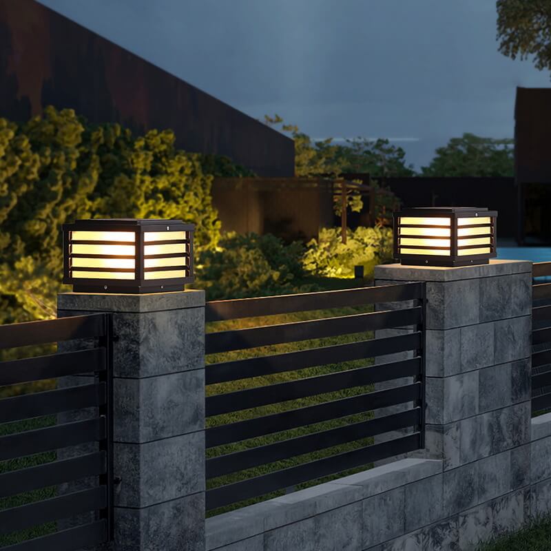 Außen-Wandleuchte Quadratisch | Solar/Hardwired | Fernbedienung | LED