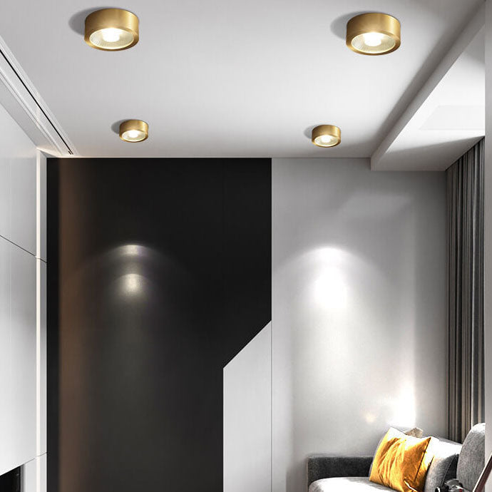 LED‑Deckenleuchte | Flach & Kupfer | Skandinavisches Design