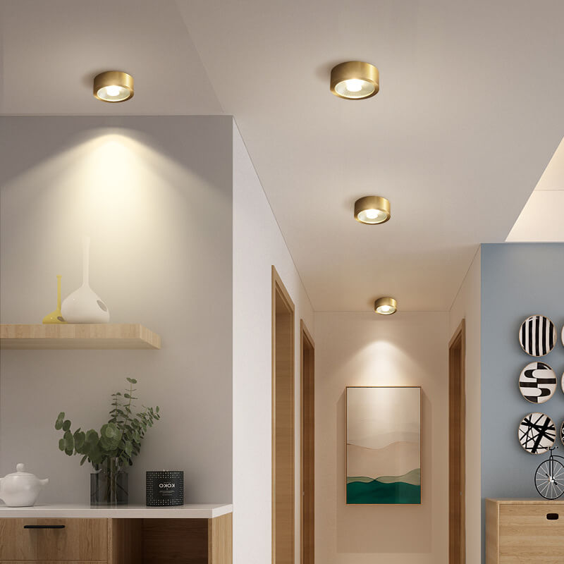 LED‑Deckenleuchte | Flach & Kupfer | Skandinavisches Design