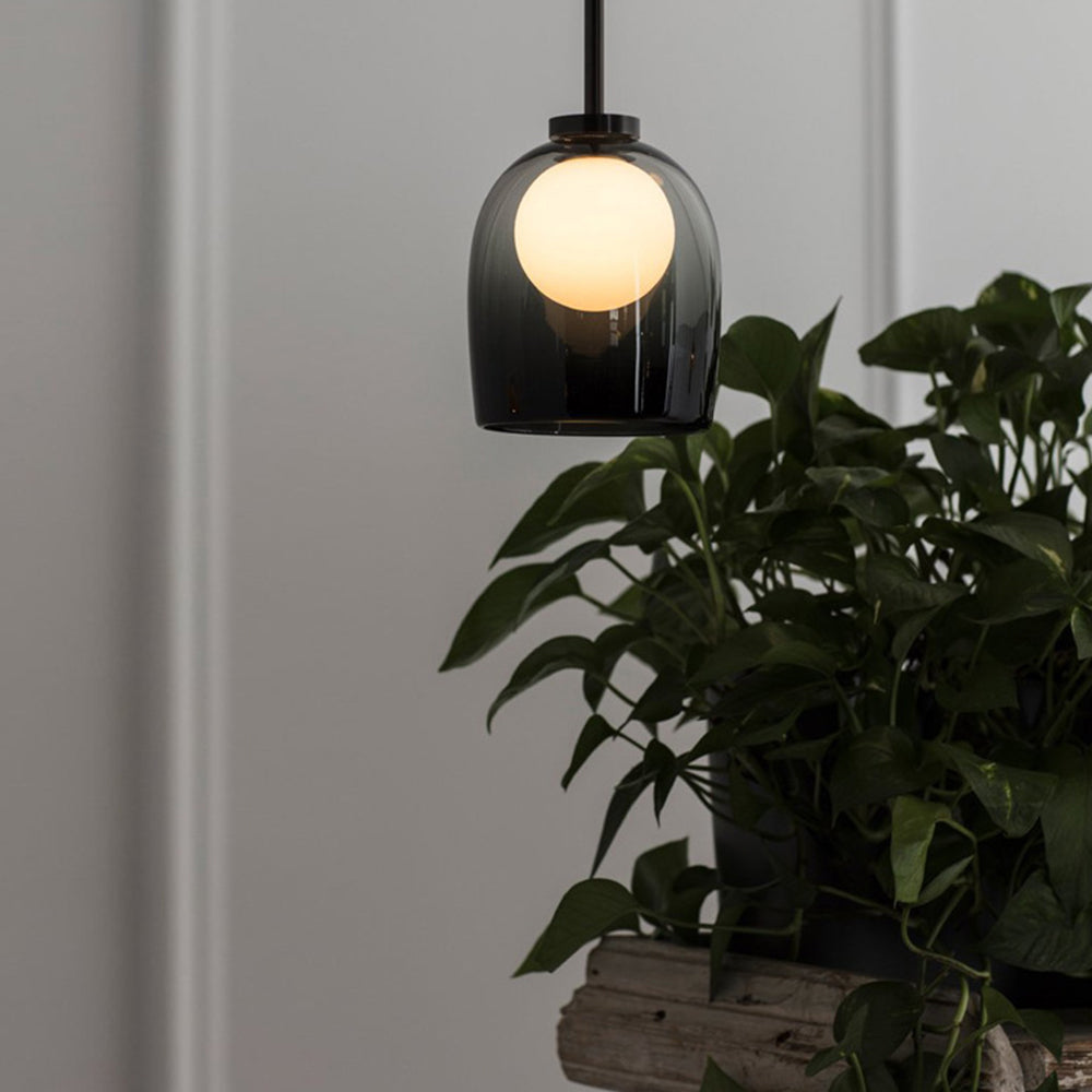 Glas-Pendelleuchte | Klarglas oder Rauchglas | G9 LED | Modernes Design