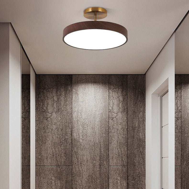 LED-Semi-Flush-Deckenleuchte | Holz & Acryl | Japanisch inspiriert | Innenbeleuchtung