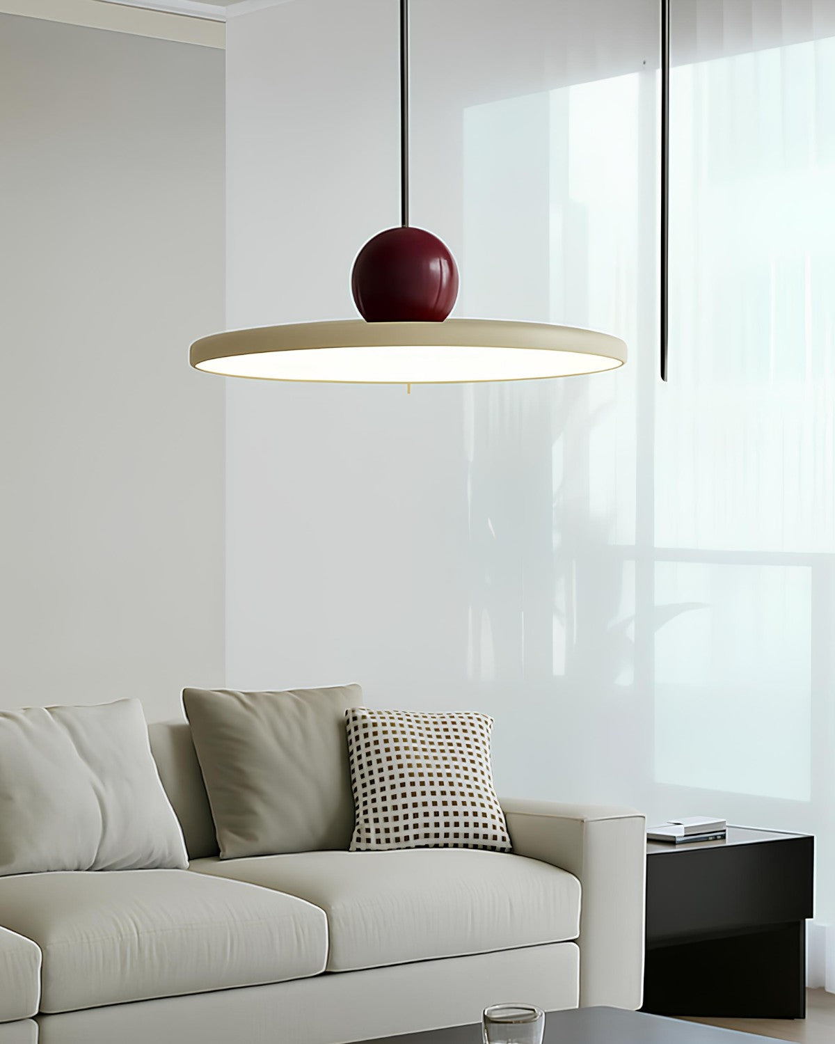 LED-Pendelleuchte | Modernes Runddesign | 3-Farben-Licht | Höhenverstellbar