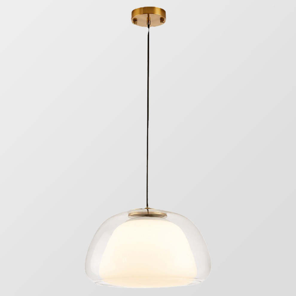Pendelleuchte | Modernes Milchglas-Design | Höhenverstellbar | E27 Deckenbeleuchtung