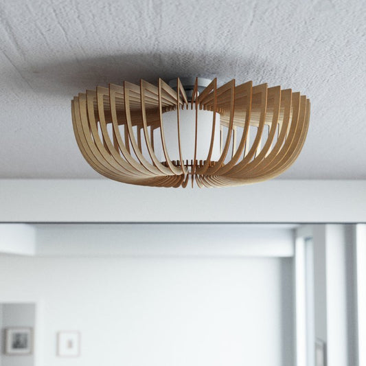 Deckenleuchte | Holzoptik | Warmweißes Licht | Modern & Nachhaltig