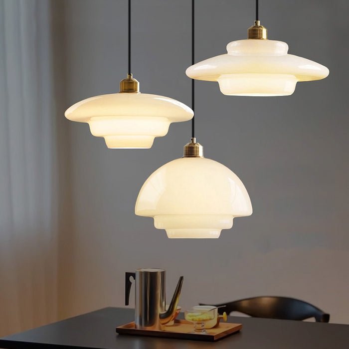 Pendelleuchte | Weißes Glas | Skandinavisches Design | Modern & Zeitlos