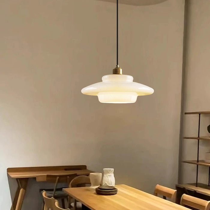 Pendelleuchte | Weißes Glas | Skandinavisches Design | Modern & Zeitlos