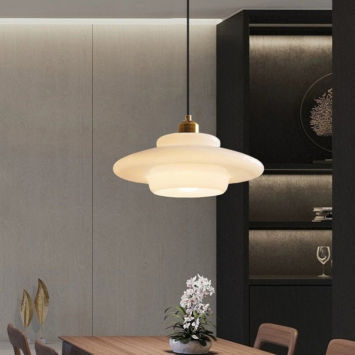 Pendelleuchte | Weißes Glas | Skandinavisches Design | Modern & Zeitlos