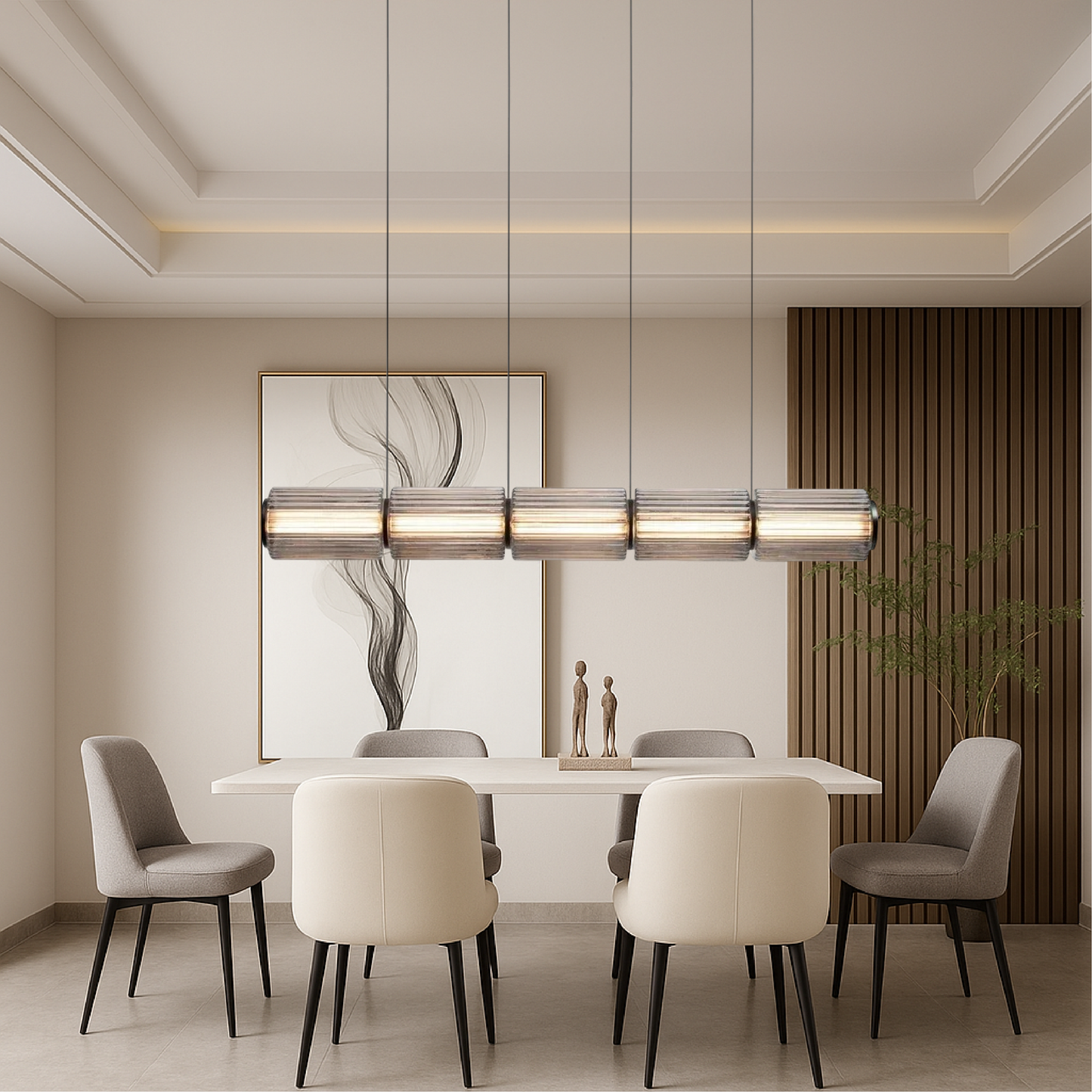 Pendelleuchte Glas Zylinder | LED | Warmweiß | Modern