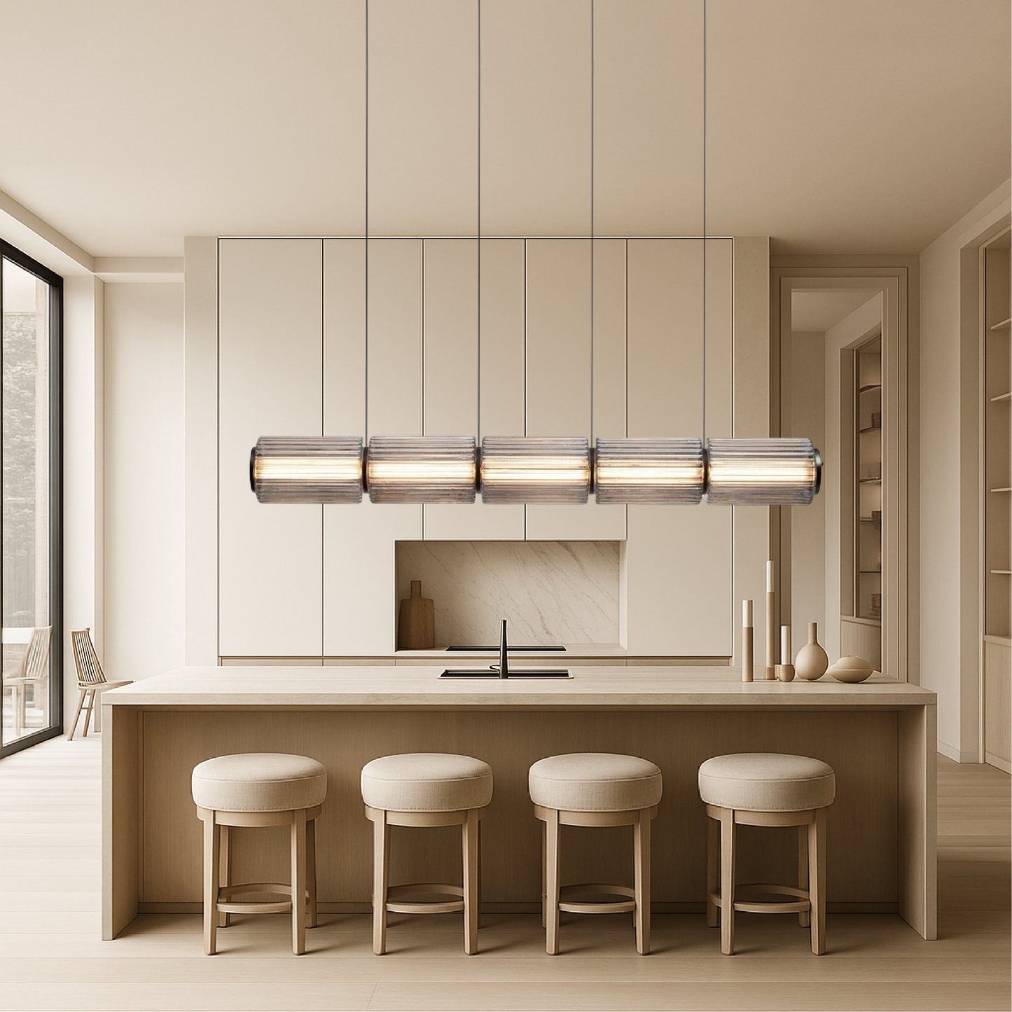 Pendelleuchte Glas Zylinder | LED | Warmweiß | Modern