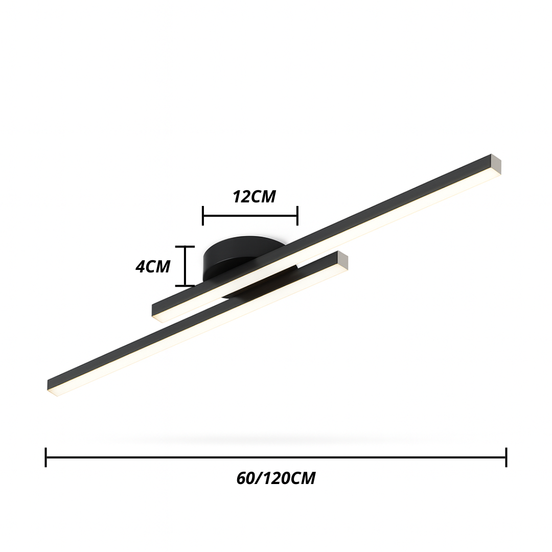 LED-Deckenlampe | Flach Aluminium | Wohnzimmer & Flur | Modernes Design