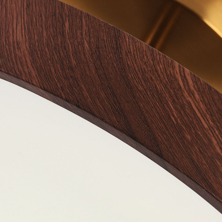 LED-Semi-Flush-Deckenleuchte | Holz & Acryl | Japanisch inspiriert | Innenbeleuchtung