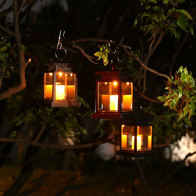Solar-Hängelaterne Vintage | LED Kerzenlicht | IP44 | Garten & Terrasse