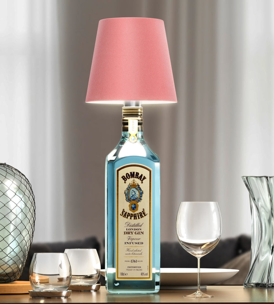 Design‑Lampe Flaschenform | Innen & Außen | LED Ambientelicht
