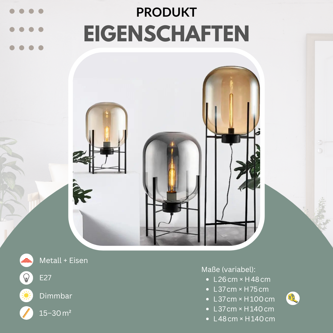 Stehlampe | Modern & Industrial | Dimmbar | Wohnzimmer & Schlafzimmer