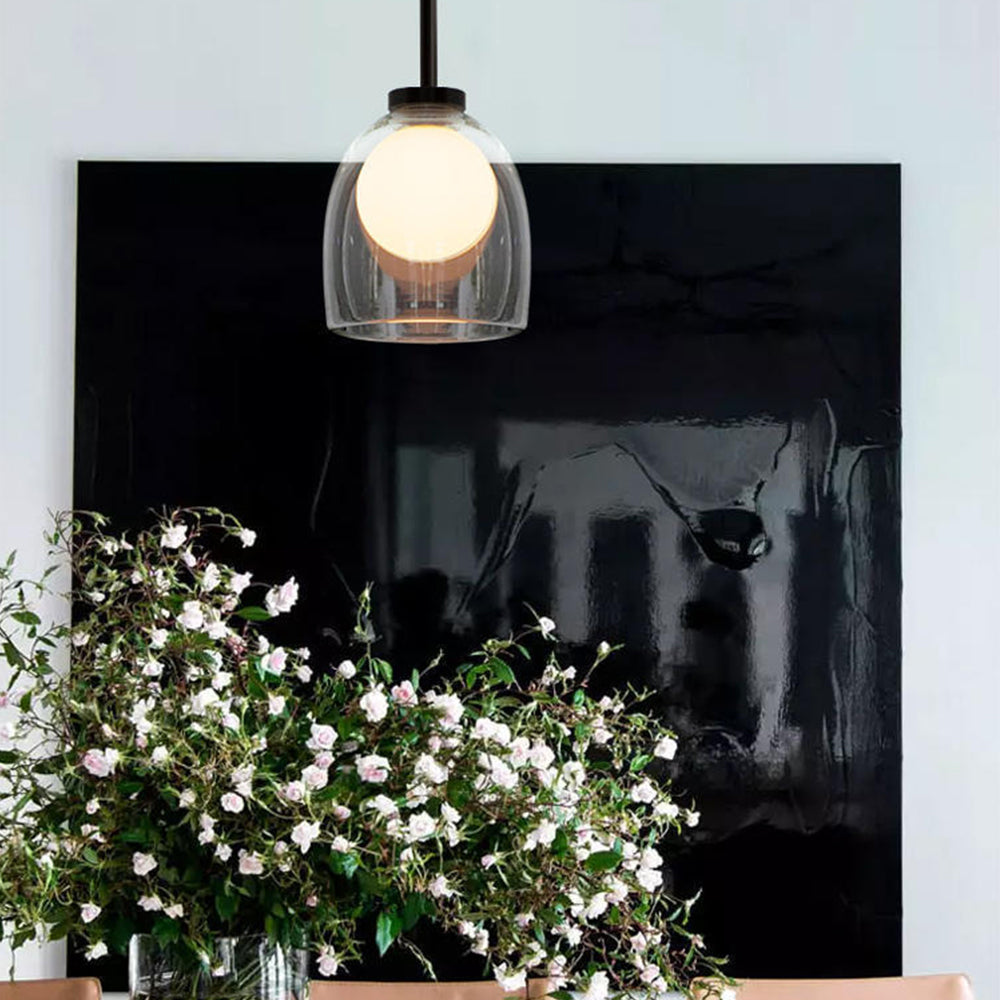 Glas-Pendelleuchte | Klarglas oder Rauchglas | G9 LED | Modernes Design