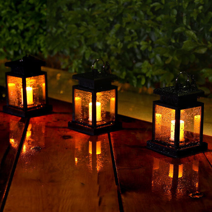 Solar-Hängelaterne Vintage | LED Kerzenlicht | IP44 | Garten & Terrasse