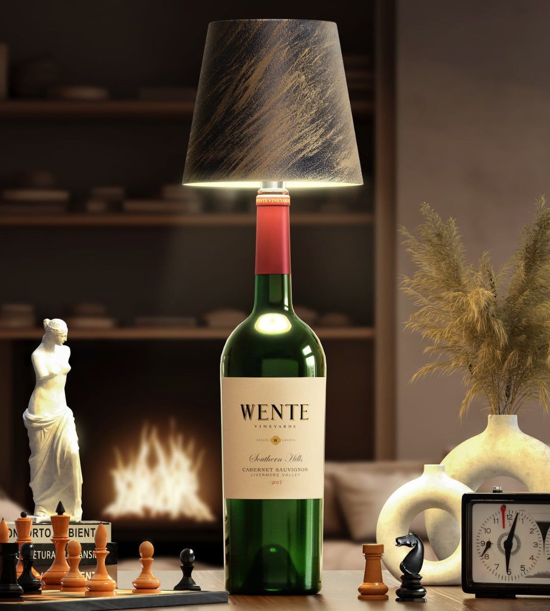 Design‑Lampe Flaschenform | Innen & Außen | LED Ambientelicht