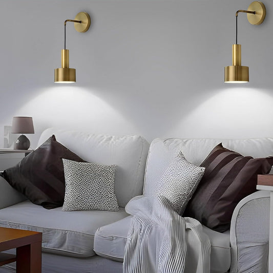 LED-Wandleuchten Duo | Messing-Design | Modern & Elegant
