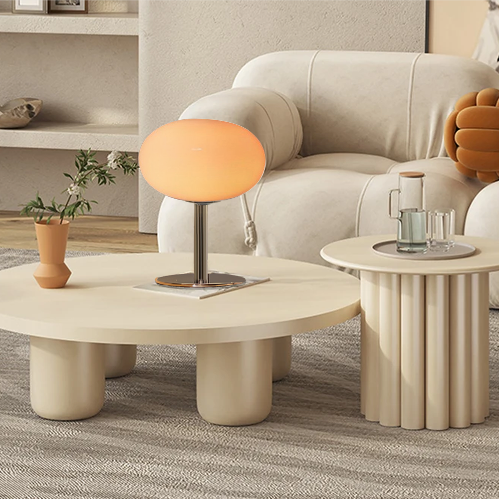 Bauhaus Tischlampe Glas | LED | 3 Lichtfarben | Modern